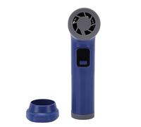 FTVOGUE Ventilador Turbina de Mano sin Aspas, Cuello Flexible 100 Velocidades Ajustables USB con Batería 3000mAh para Uso Al Aire Libre, Oficina y Viaje (BLUE)