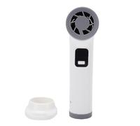 FTVOGUE Ventilador Turbina de Mano sin Aspas, Cuello Flexible 100 Velocidades Ajustables USB con Batería 3000mAh para Uso Al Aire Libre, Oficina y Viaje (WHITE)
