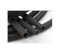 FTYEBDNC Braided Sleeve 600 Deg.C High Temperature Glass Fiber Tube Fiberglass Sleeving, for Diy Tucable Sleeves/Black/10Mm * 1Meter