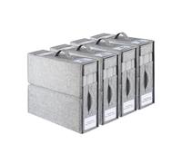 FTYEBDNC Organizadores de Sábanas con Manijas Y Ventanas, Caja de Almacenamiento Plegable de Ropa de Cama para Sábanas Cubiertas de Edredón Mantas Y Toallas/4 Pack/38X33.5X12Cm