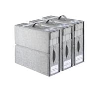 FTYEBDNC Organizadores de Sábanas con Manijas Y Ventanas, Caja de Almacenamiento Plegable de Ropa de Cama para Sábanas Cubiertas de Edredón Mantas Y Toallas/3 Pack/38X33.5X12Cm