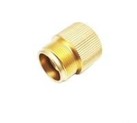 FUANA Adaptador de gas CGA600 a 7/16, convertidor de latón para estufa de camping y linterna, válvula de apagado automático para recambio de recipiente de butano, senderismo al aire libre