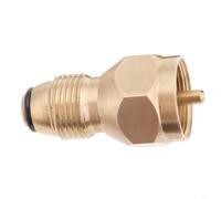 FUANA Adaptador de recarga de gas LP de latón para cilindros Coleman de 1 libra, acoplador rápido de tanque de propano con sello POL de nariz suave y ecualización de presión