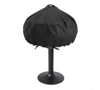 FUANA Barrera Oxford 420D resistente al agua para mini parrillas eléctricas redondas, protector de parrilla resistente anti-UV con cordón ajustable, tamaño 19.5 x 18 pulgadas