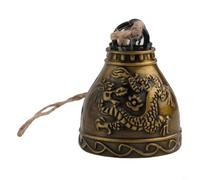 FUANA Campanas de viento de cobre de metal, adorno de campana, colgante de pez de la suerte, decoración de jardín para patio, hogar, exterior, sonido relajante de 5 a 6 cm (dragón)