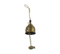 FUANA Campanas de viento de cobre de metal, adorno de campana, colgante de pez de la suerte, decoración de jardín para patio, hogar, exterior, sonido relajante de 5 a 6 cm (Buda)