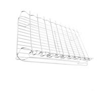 FUANA Estante de parrilla de acero inoxidable de doble capa de 32 x 19 x 7 cm, estante de cocina al aire libre plateado para camping, picnic, patio trasero, barbacoas, fiestas