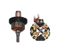 FUANA Juego de armadura con soporte de cepillo de carbono y unidad de yugo compatible con destornillador de impacto Makita DTD152, incluye armadura 619377-8 y cepillos 632F23-2, 2 piezas