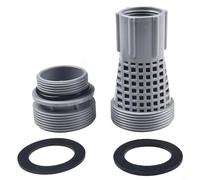 FUANA Kit de adaptador de filtro de arena 4K8001 para piscinas Intex, juego de conectores de manguera de 40 mm a 1.5 pulgadas con adaptadores largos y cortos, junta tórica incluida