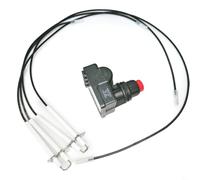 FUANA Kit de encendido de parrilla de 4 enchufes CC de 1,5 V para reemplazo de sartén de barbacoa de 36 pulgadas, juego de encendido ABS con 4 electrodos, fácil de instalar al aire libre