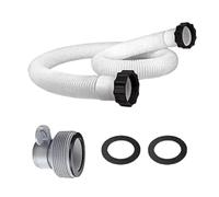 FUANA Manguera de bomba de piscina de 40 mm con adaptador, 15 m para Intex | Manguera de bomba de filtro de piscina de 15 m x 40 mm con kit adaptador, PE para diseño a prueba de fugas para Intex y