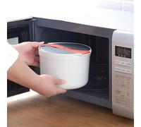 FUANA Olla arrocera portátil para microondas con colador para pasta y verduras, color verde