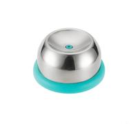 FUANA Perforador de huevos de acero inoxidable con resorte con bloqueo de seguridad, herramienta semiautomática para hervir y pelar fácilmente, negro (color celeste)