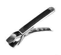 FUANA Pinza para ollas de cocina con almohadilla de silicona antideslizante, abrazadera de cuenco de acero inoxidable para un manejo seguro de platos calientes en microondas y horno,
