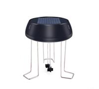 FUBESK Alimentación solar para agitador de agua, estanque de baño de pájaros, 5 V 05 W, bomba de fuente de jardín con soporte, solar al aire libre para agitador de agua, color negro