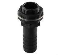 FUBESK Conector de tubo de desbordamiento de agua de 1 pulgada, rosca macho BSPM de 3/4 a 1 adaptador de púas para sistema de lluvia