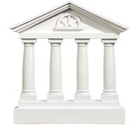 FUBESK Estatua abstracta de resina blanca, estilo europeo, columna, romana, estatua, hogar, oficina, sala de estar, estantería, decoración, elegante, 1 unidad (B)