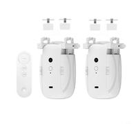 FUBESK FUBESK - Abridor automático de cortinas con barra romana a distancia, 4000 mAh recargable, color blanco (2 unidades TU)