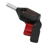 FUBESK Soplador de aire manual para parrilla de carbón, arrancador de fuego de mano para fogata y barbacoa, plástico resistente al calor y herramienta de fuelle de acero (negro)