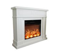 Fuego roberta blanco: una chimenea eléctrica de diseño sofisticado que mezcla elegancia y practicidad. con su acabado en blanco crema y su sencillo montaje sin necesidad de herramientas adicionales, s