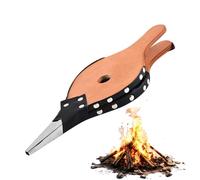 Fuelle Chimenea Madera - Soplador Ventilador Barbacoa | Inyector Aire Estufa Leña | 41x15 Cm Fuelle Retro, Equipo Portátil Cocina Fogata, Herramienta Externa Avivar Fuego Para Hoyo Brasas, Excur