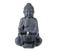 Fuente buda solar. luz cálida. 29,5x28x45cm