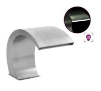 Fuente Cascada De Piscina Con Leds Acero Inoxidable 30x60x45 Cm Vidaxl