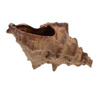 Fuente de Agua de Caracola Cerámica Marrón para Pecera y Jardín | Decoración Minimalista Moderna, Uso Interior y Borde de Estanque, Textura Única, Acento Versátil