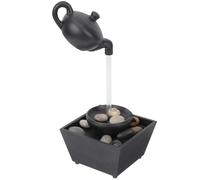 Fuente de Agua de Mesa Negra de Plástico 1 Juego, Diseño Compacto