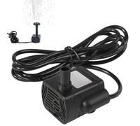 Fuente de agua solar, mini fuente solar con cable de alimentación de 1,5 m, mini sumergible sin escobillas para pájaros de pescado de acuario (sin panel solar)