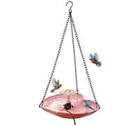Fuente de Agua y Baño de Aves Colgante Decorativo Exterior | Fuente Acuática Exterior con Aves para Juego y Alimentación, Paisajismo, Observación Natural, Patio, Jardín y Césped