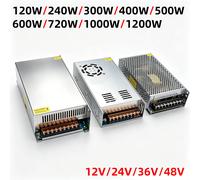 Fuente de Alimentación Conmutada de 12V 24V 36V 48V CC, 400W 500W 600W 720W 300W 240W, Transformador de Corriente Alterna a Corriente Continua, Adaptador de Corriente para LED