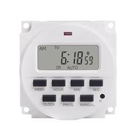 Fuente de alimentación de 12V y 220V, intervalo de 1 segundo, 7 días, iluminación electrónica Digital programable semanal, módulo de relé con interruptor temporizador diario(English Panel 12V)