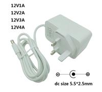 Fuente de Alimentación de CC Blanca de 12V con Enchufe UK, 1A 2A 3A 4A, Fuente de Alimentación Blanca de 12V 1 Amp, Fuente de Alimentación Blanca de 12V UK, CC 12V 4A, 12V 3A UK plug