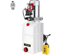 Fuente de alimentación para bomba hidráulica VEVOR, 12 V DC, 6 litros, bomba hidráulica de doble acción, bomba hidráulica de 6 cuartos, bomba hidráulica para volquetes