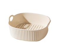 Fuente de cerámica para horno para freidora de aire caliente, cazuelas cuadradas, bandeja para horno esmaltada multicolor, molde redondo con asas para freidora para lasaña, patatas fritas, sopa