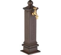 Fuente de columna metálica antigua, 47 cm