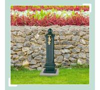 Fuente de columna metálica antigua, 47 cm