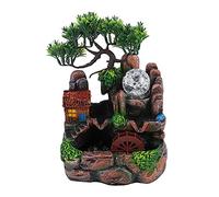 Fuente de Escritorio Decorativa con Luz LED, Resina, Dise?o de Rocalla, Atomizador de Agua para Meditaci¨®n y Relajaci¨®n, Instalaci¨®n F¨¢cil