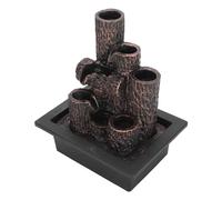 Fuente de Escritorio, Fuente de Agua de Cascada con Luz LED, Fuente de Mesa Interior de Relajación Zen Mini Cascada para Dormitorio de Oficina, Decoración del Hogar (normativa