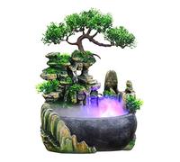 Fuente de Escritorio Led Cascada Cambio de Color para 220 V | Humidificador, Decoración Interior, Jardín de Rocas Simulado, Cascada Led, Uso en Escritorio, Alimentación 220 V
