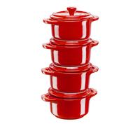 Fuente de horno, 10 cm, juego de 4, roja, cerámica, Staub