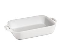 Fuente de horno, 20 x 15 cm, blanca, cerámica, Staub