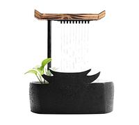 Fuente de Interior Fuente de Cascada Interior Estilo Chino Fuente de Agua de Mesa portátil Fuente de circulación de cerámica Meditación Zen Decoración de Cascada Fuente de Mesa Cascada Fuente de Mesa