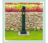 Fuente de jardín antigua con un grifo dorado, 80 cm