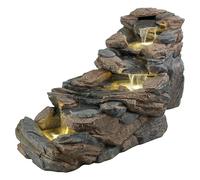 Fuente de jardín LED Chieti (64 x 63 x 71,5 cm, Gris/Marrón)