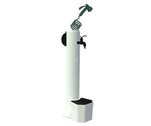 Fuente De Jardín Sined Triton Pro Con Cubo y Manguera Flexible Interior Blanco Pistola Doble Conexión De Agua White XL