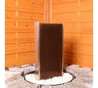 Fuente de pared para exterior, interior de acero corten 45l