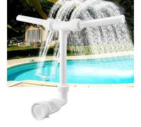 Fuente de piscina con doble cabeza de cascada, rotación de 360°, dirección de flujo de agua ajustable, para piscina fuera del suelo/subterráneo, Sprinkler en cascada para jardines exteriores