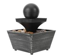 Fuente de Resina Negra de Mesa Estilo Chino Decorativa